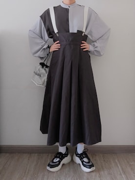 「LOWRYS FARM（ローリーズファーム）のアイテム（財布/小物）」を使った、nnnowearさん（レディース・158cm）の秋コーディネート