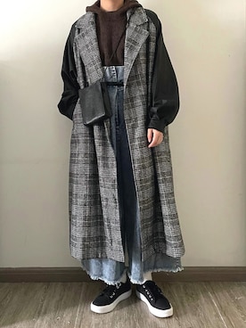 「LAZY SUSAN（レイジースーザン）のアイテム（PC・スマホグッズ/家電）」を使った、nnnowearさん（レディース・158cm）の冬コーディネート