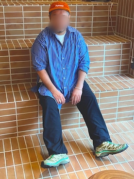 「Supreme （シュプリーム）のアイテム（帽子）」を使った、masamasaさん（メンズ・175cm）の春コーディネート