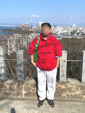 「アイテム（ナイロンジャケット）」を使った、masamasaさん（メンズ・175cm）の夏コーディネート