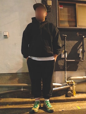 「Supreme （シュプリーム）のアイテム（帽子）」を使った、masamasaさん（メンズ・175cm）の春コーディネート