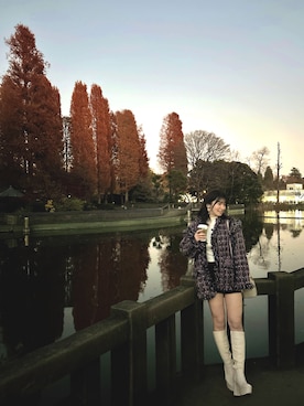 「アイテム（その他アウター）」を使った、RUUさん（レディース・156cm）の冬コーディネート