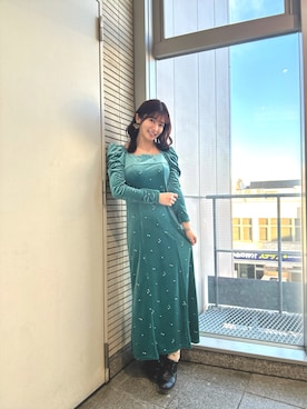 「LILY BROWN（リリーブラウン）のアイテム（ワンピース/ドレス）」を使った、RUUさん（レディース・156cm）の冬コーディネート