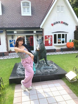 「LILY BROWN（リリーブラウン）のアイテム（パンツ）」を使った、RUUさん（レディース・156cm）の秋コーディネート