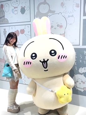 「アイテム（レッグウォーマー）」を使った、RUUさん（レディース・156cm）の冬コーディネート