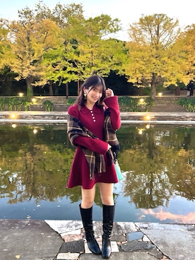 「FRAY I.D（フレイアイディー）のアイテム」を使った、RUUさん（レディース・156cm）の秋コーディネート