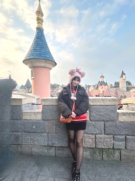 「Disney SERIES CREATED by MOUSSY（ディズニーシリーズクリエイテッドバイマウジー）のアイテム」を使った、RUUさん（レディース・156cm）の春コーディネート