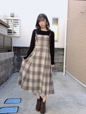 「WILLSELECTION（ウィルセレクション）のアイテム（トップス）」を使った、RUUさん（レディース・156cm）の冬コーディネート