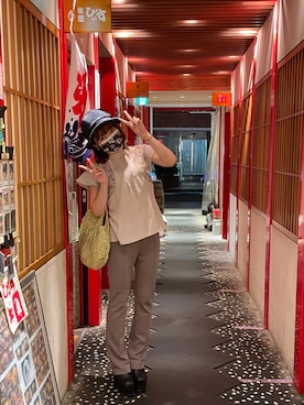 「SNIDEL（スナイデル）のアイテム（スラックス）」を使った、RUUさん（レディース・156cm）の秋コーディネート