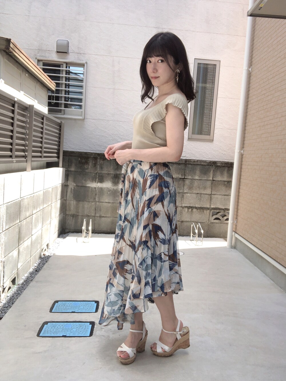 MERCURYDUO（マーキュリーデュオ）の「フラワープリーツリーフマキシ  