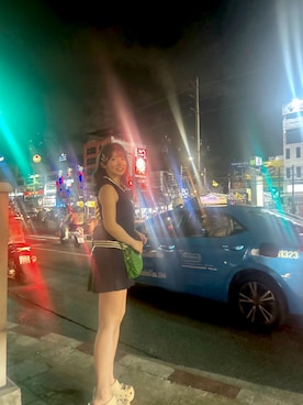 「crocs（クロックス）のアイテム」を使った、RUUさん（レディース・156cm）の春コーディネート