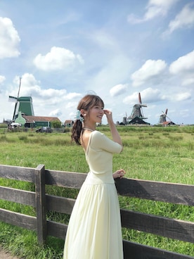 「SNIDEL（スナイデル）のアイテム（ワンピース/ドレス）」を使った、RUUさん（レディース・156cm）の夏コーディネート
