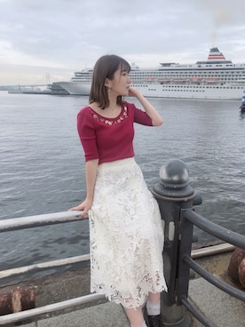 「WILLSELECTION（ウィルセレクション）のアイテム（スカート）」を使った、RUUさん（レディース・156cm）の秋コーディネート