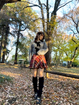 「LILY BROWN（リリーブラウン）のアイテム（ローファー）」を使った、RUUさん（レディース・156cm）の冬コーディネート