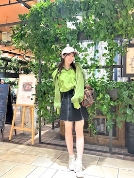 「SNIDEL（スナイデル）のアイテム（ハット）」を使った、RUUさん（レディース・156cm）の春コーディネート