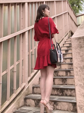 「HOTPING（ホッピン）のアイテム」を使った、RUUさん（レディース・156cm）の春コーディネート
