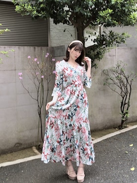 「HOTPING（ホッピン）のアイテム」を使った、RUUさん（レディース・156cm）の春コーディネート