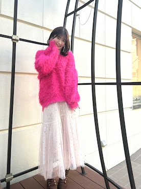 「MERCURYDUO（マーキュリーデュオ）のアイテム」を使った、RUUさん（レディース・156cm）の冬コーディネート