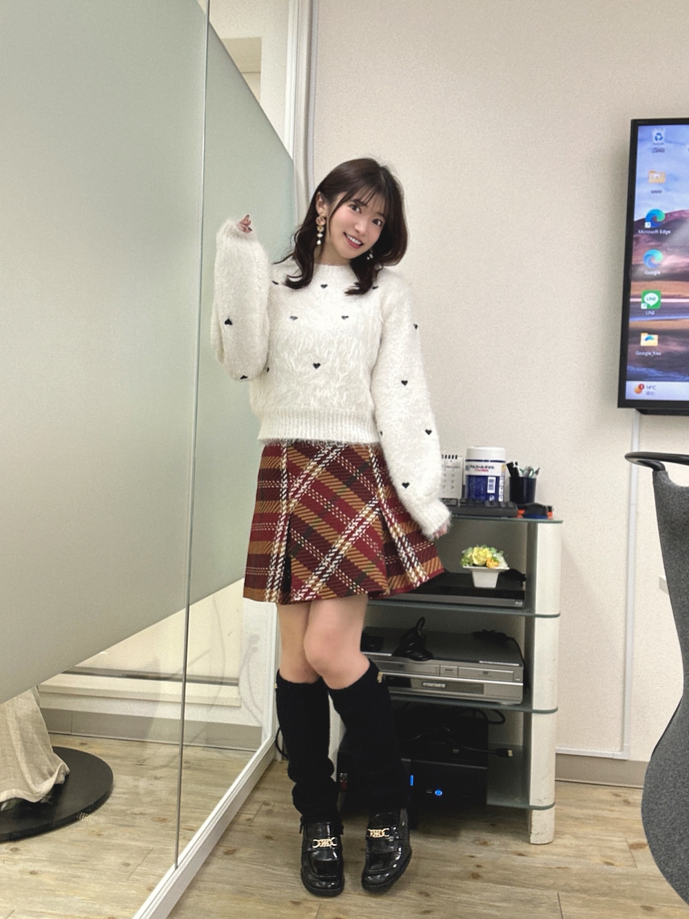 ハートモチーフニットプルオーバー ハートモチーフニットプルオーバー