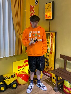 「AES（エーイーエス）のアイテム」を使った、丞さん（メンズ・182cm）の夏コーディネート