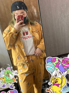 「PUNYUS（プニュズ）のアイテム（ジャケット/アウター）」を使った、ヤマモモさん（レディース・172cm）の春コーディネート