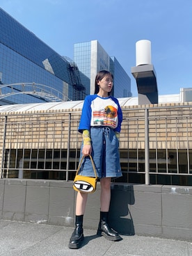 「DIESEL京都ポルタ」｜우타너 (うたの)さん（レディース・161cm）の春コーディネート