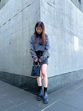 「DIESEL（ディーゼル）のアイテム（スカート）」を使った、우타너 (うたの)さん（レディース・161cm）の春コーディネート