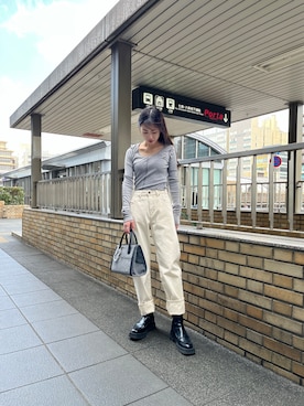 「DIESEL京都ポルタ」｜우타너 (うたの)さん（レディース・161cm）の春コーディネート