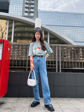 「DIESEL京都ポルタ」｜우타너 (うたの)さん（レディース・161cm）の春コーディネート