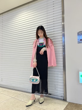 「DIESEL京都ポルタ」｜우타너 (うたの)さん（レディース・161cm）の春コーディネート