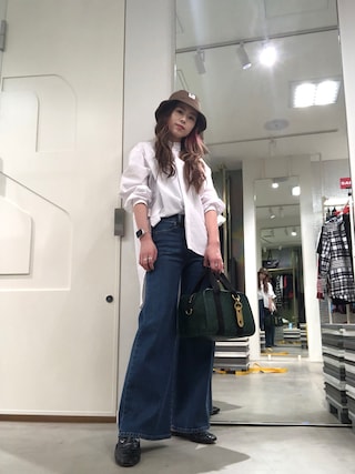 【新品】W29 ディーゼル スカート デニム切替 フレア チェック レディース 1753924622.jpg