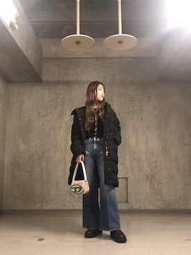 「京都ポルタ」｜우타너 (うたの)さん（レディース・161cm）の冬コーディネート
