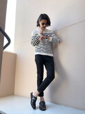 「ごきげんウィーク」｜「アイテム（チノパンツ）」を使った、kenさん（メンズ・173cm）の春コーディネート
