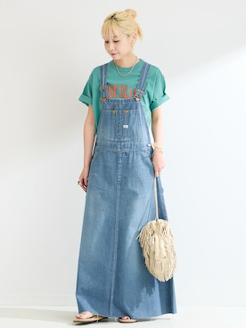 「Lee（リー）のアイテム（ワンピース）」を使った、airiさん（レディース・158cm）の春コーディネート