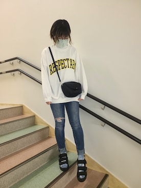 「SPRUCE（スプルース）のアイテム」を使った、むぅ。さん（レディース・158cm）の春コーディネート