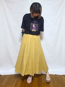 「Samansa Mos2 blue（サマンサモスモスブルー）のアイテム（スカート）」を使った、むぅ。さん（レディース・158cm・30代）の春コーディネート