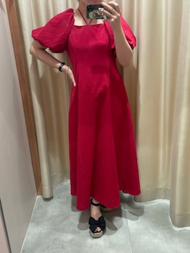 「red」｜「アイテム（サンダル）」を使った、OMIHOさん（レディース・156cm）の夏コーディネート
