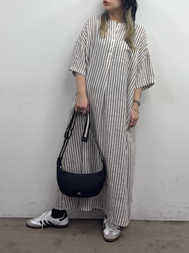 「PUAL CE CIN（ピュアルセシン）のアイテム（バッグ）」を使った、OMIHOさん（レディース・156cm）の春コーディネート