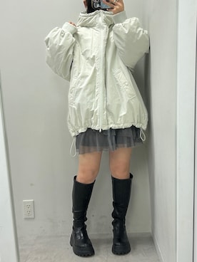 「nice claup」｜「アイテム（ダウンジャケット/コート）」を使った、OMIHOさん（レディース・156cm）の秋コーディネート