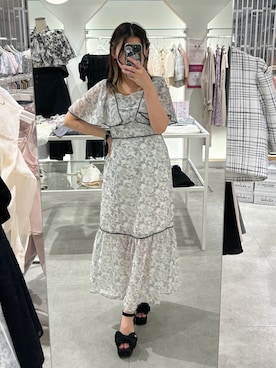 「トワルドジュイ」｜「アイテム（ワンピース/ドレス）」を使った、OMIHOさん（レディース・156cm）の夏コーディネート