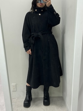 「one after another NICE CLAUP（ワンアフターアナザーナイスクラップ）のアイテム（ステンカラーコート）」を使った、OMIHOさん（レディース・156cm）の秋コーディネート