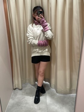 「nice claup」｜「アイテム（スウェット）」を使った、OMIHOさん（レディース・156cm）の秋コーディネート
