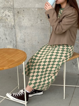 「みどり」｜「アイテム（ジャケット/アウター）」を使った、HARUさん（レディース・150cm）の春コーディネート