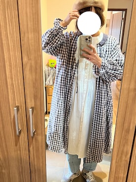 「kazumiコラボ」｜「アイテム（ハンチング/ベレー帽）」を使った、ＮＹＦさん（レディース・168cm）の春コーディネート