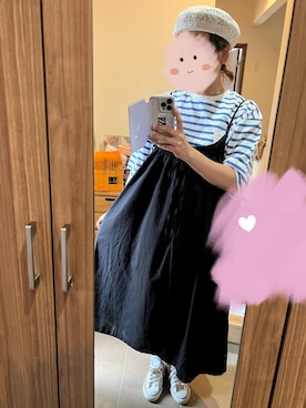 「アイテム（ハンチング/ベレー帽、ホワイト系）」を使った、ＮＹＦさん（レディース・168cm）の春コーディネート