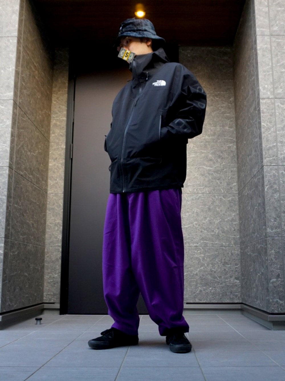 タイトブース　カーゴパンツ　パープル　Lサイズ ワンフォークロージング 1111clothing ◇ケミカルウォッシュ
