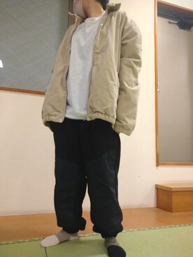 「Carhartt（カーハート）のアイテム（ブルゾン）」を使った、くりきんとんさん（レディース・158cm）の冬コーディネート