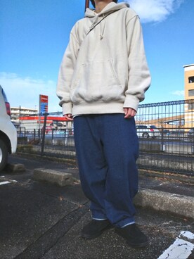 「Right-on（ライトオン）のアイテム（デニムパンツ、ブルー系）」を使った、くりきんとんさん（158cm）の秋コーディネート