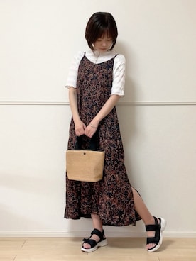 「AmbreNeige」｜「アイテム（ワンピース/ドレス）」を使った、uniさん（レディース・161cm）の春コーディネート