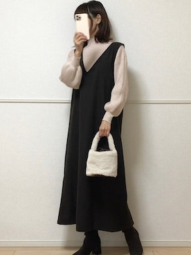 「AmbreNeige」｜「アイテム（ワンピース/ドレス）」を使った、uniさん（レディース・161cm）の秋コーディネート
